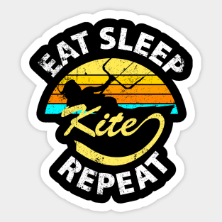 Eat. Sleep. Kite. Repeat. Sticker